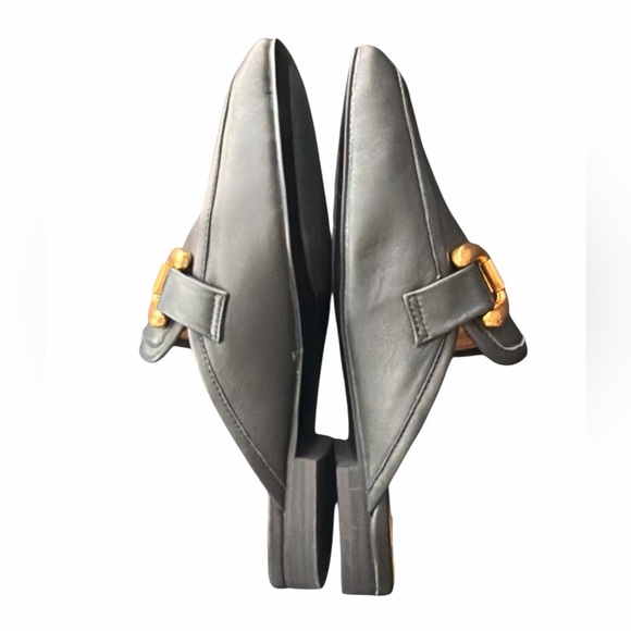 Bibi Lou Black Mule Loafers Gold Bit Detail Size 37 New - Picture 9 of 10
